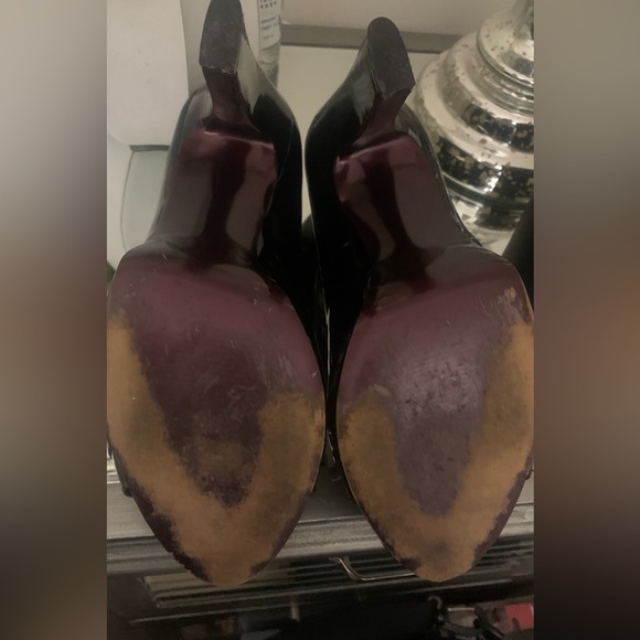 Jessica Simpson patent leather shoe with peep toe sz 10 - Picture 7 of 8